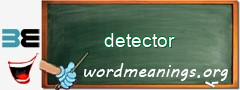 WordMeaning blackboard for detector
